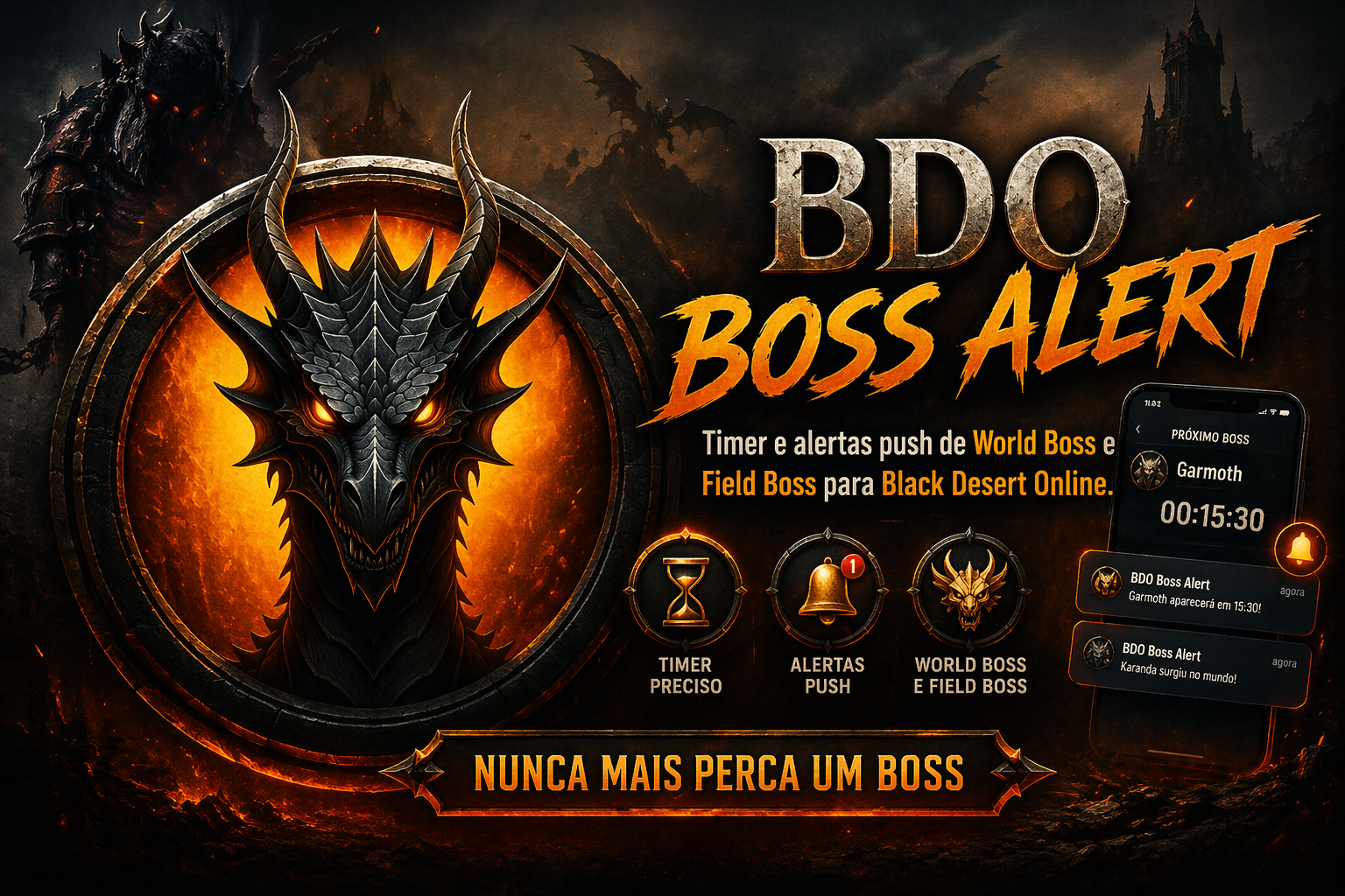BDO Boss Alert — Timer e Alertas de Boss no Black Desert